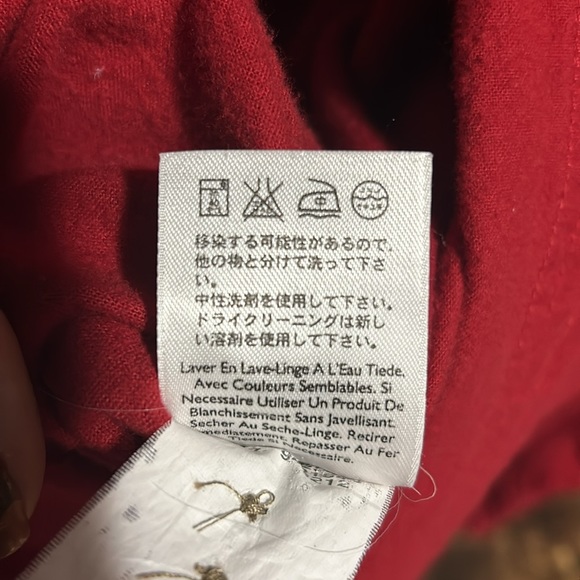 Y2K Eddie Bauer flannel chamois Red button up shirt. - Picture 10 of 13